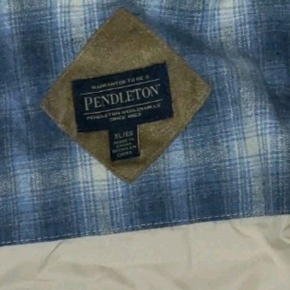 Pendleton Beige Crea Sherpa Full Zip Jacket Coat Blue Denim Women Extra Large XL - Picture 4 of 12